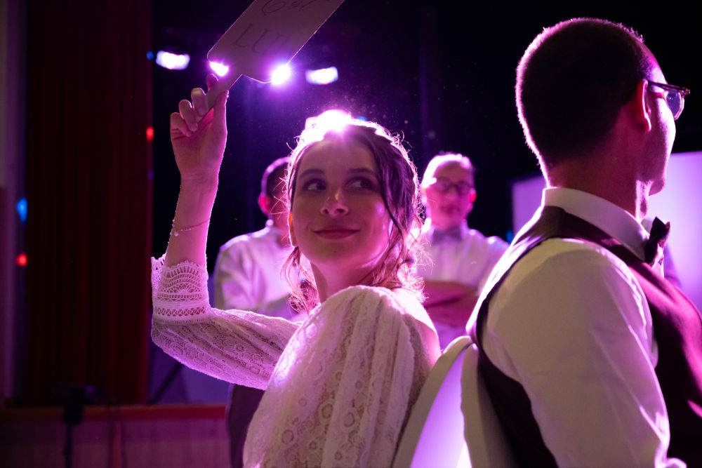 Mariés pendant la soirée, animation de mariage